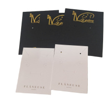 white printed paper gold brand name  custom earring card with own logo